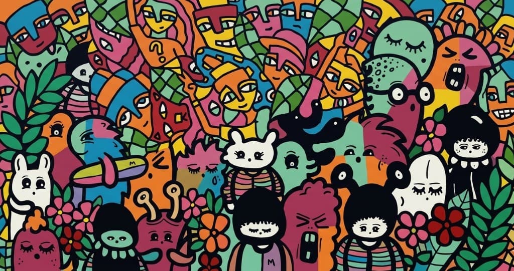 Colorful mural artwork